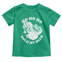 Santa Ho Ho Hold My Beer Toddler T Shirt Funny Christmas In July Summer Xmas - Wonder Print Shop