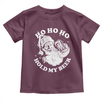 Santa Ho Ho Hold My Beer Toddler T Shirt Funny Christmas In July Summer Xmas - Wonder Print Shop