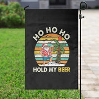 Christmas In July Santa Ho Ho Hold My Beer Garden Flag Summer Beach Hawaii Santa USA Flag - Wonder Print Shop