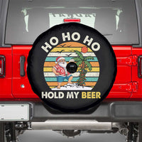 Christmas In July Santa Ho Ho Hold My Beer Spare Tire Cover Summer Beach Hawaii Santa USA Flag - Wonder Print Shop