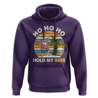 Christmas In July Santa Ho Ho Hold My Beer Hoodie Summer Beach Hawaii Santa USA Flag - Wonder Print Shop