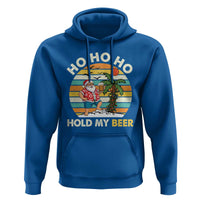 Christmas In July Santa Ho Ho Hold My Beer Hoodie Summer Beach Hawaii Santa USA Flag - Wonder Print Shop