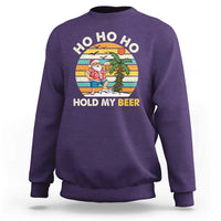 Christmas In July Santa Ho Ho Hold My Beer Sweatshirt Summer Beach Hawaii Santa USA Flag - Wonder Print Shop