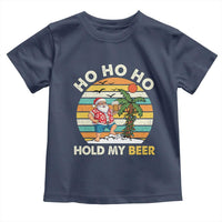 Christmas In July Santa Ho Ho Hold My Beer Toddler T Shirt Summer Beach Hawaii Santa USA Flag - Wonder Print Shop
