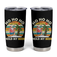 Christmas In July Santa Ho Ho Hold My Beer Tumbler Cup Summer Beach Hawaii Santa USA Flag - Wonder Print Shop