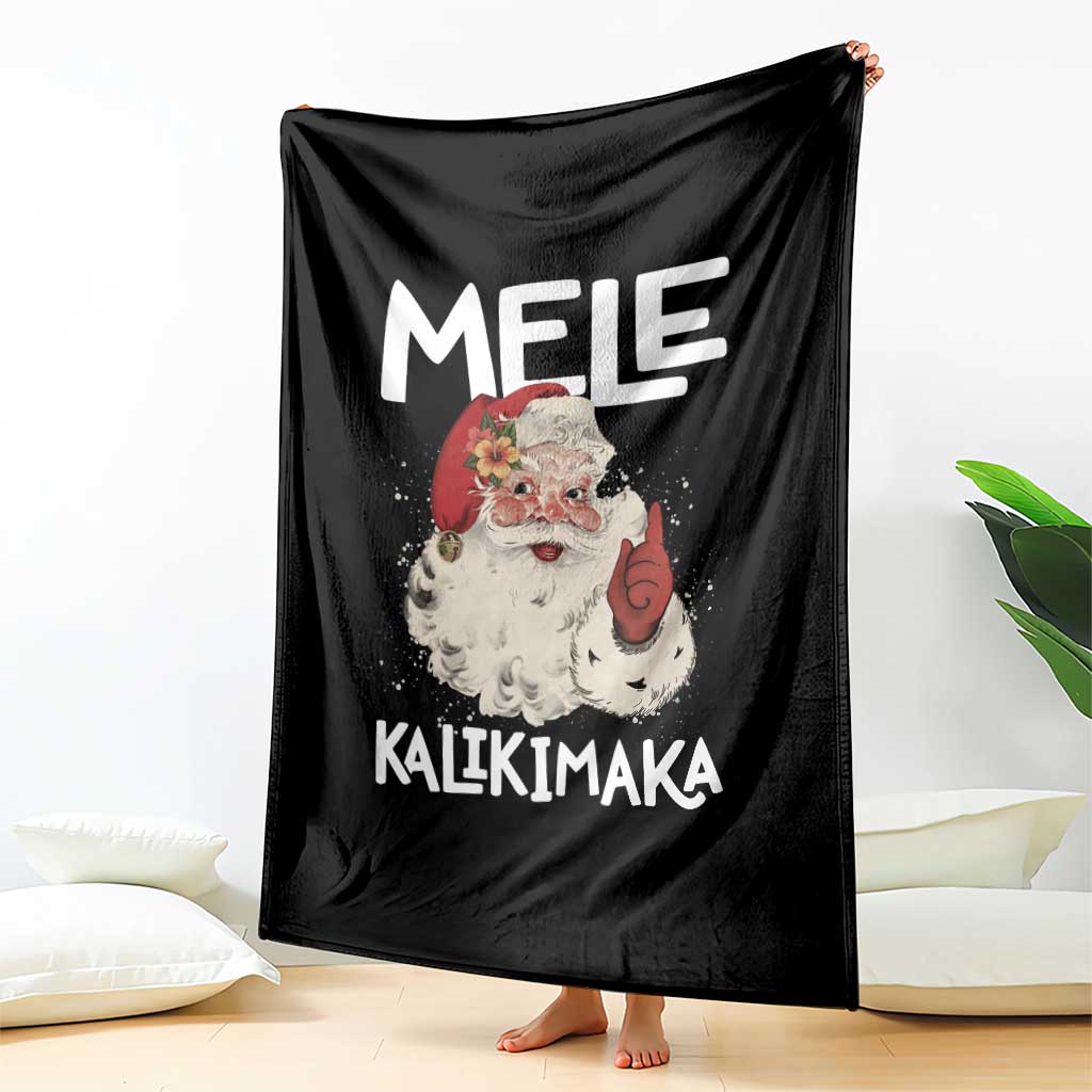 Mele Kalikimaka Throw Blanket Hawaii Christmas Party Santa - Wonder Print Shop