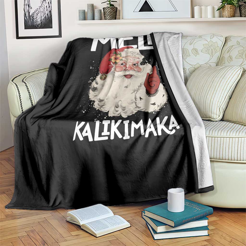 Mele Kalikimaka Throw Blanket Hawaii Christmas Party Santa - Wonder Print Shop