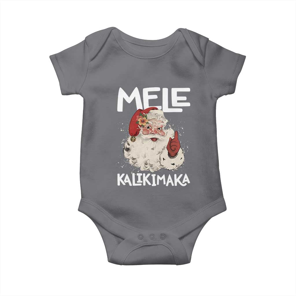 Mele Kalikimaka Baby Onesie Hawaii Christmas Party Santa - Wonder Print Shop