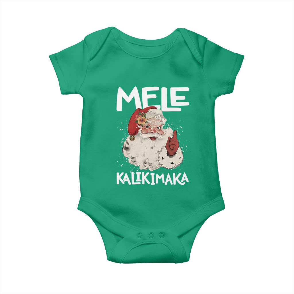 Mele Kalikimaka Baby Onesie Hawaii Christmas Party Santa - Wonder Print Shop
