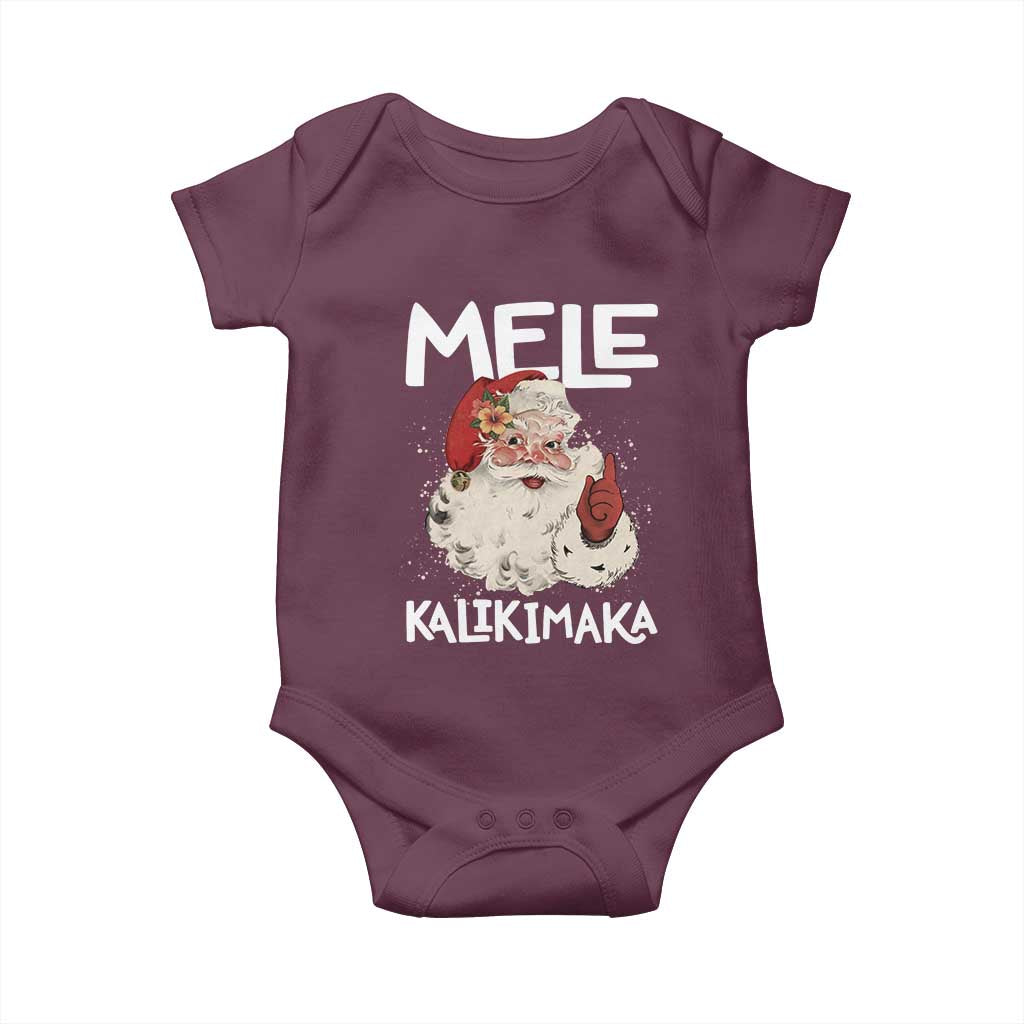 Mele Kalikimaka Baby Onesie Hawaii Christmas Party Santa - Wonder Print Shop