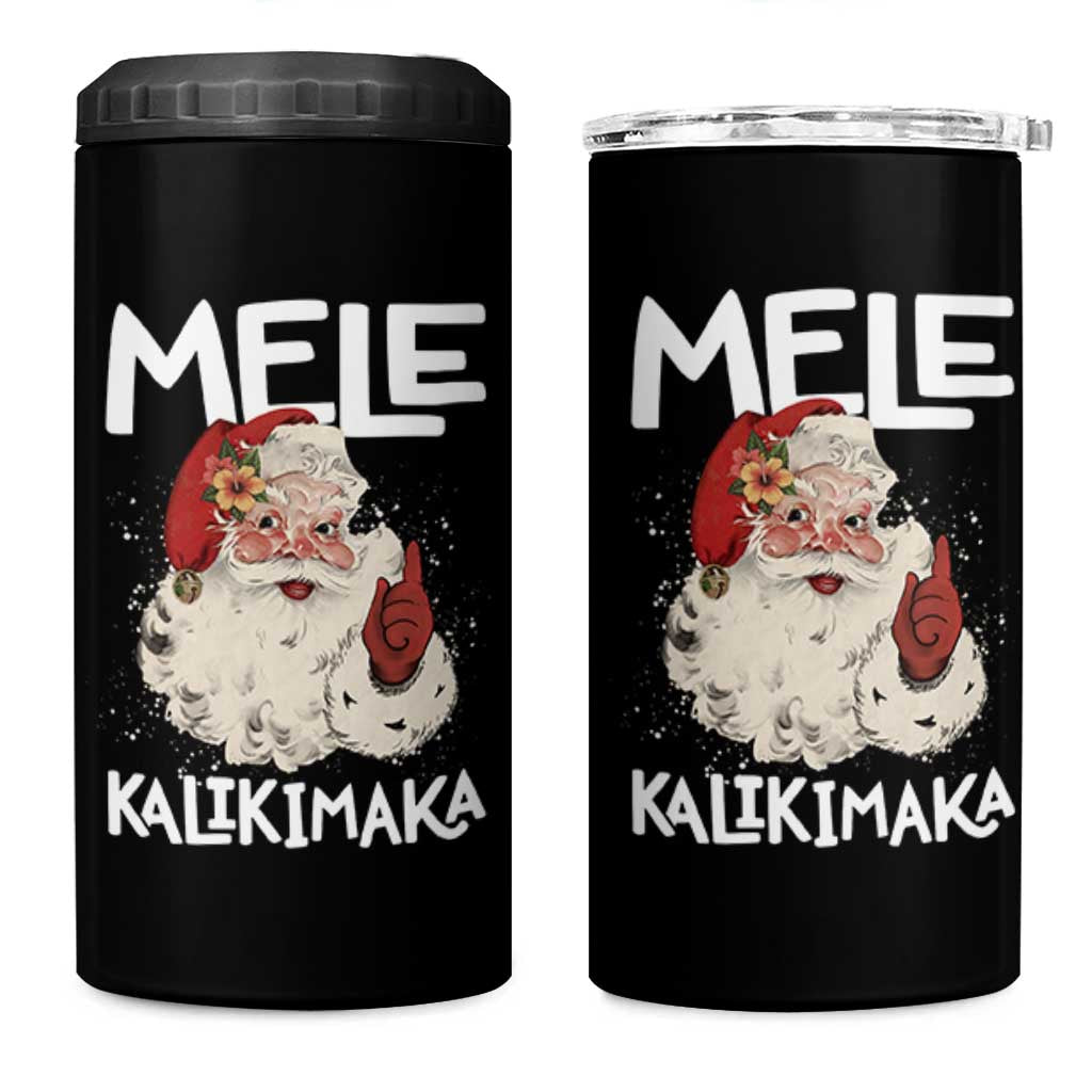 Mele Kalikimaka 4 in 1 Can Cooler Tumbler Hawaii Christmas Party Santa - Wonder Print Shop