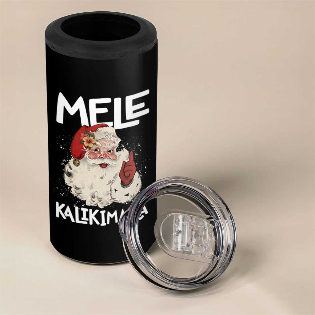 Mele Kalikimaka 4 in 1 Can Cooler Tumbler Hawaii Christmas Party Santa - Wonder Print Shop