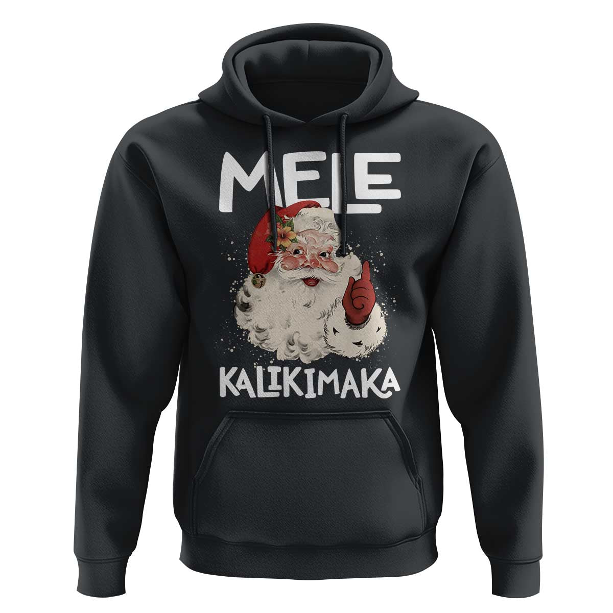 Mele Kalikimaka Hoodie Hawaii Christmas Party Santa - Wonder Print Shop