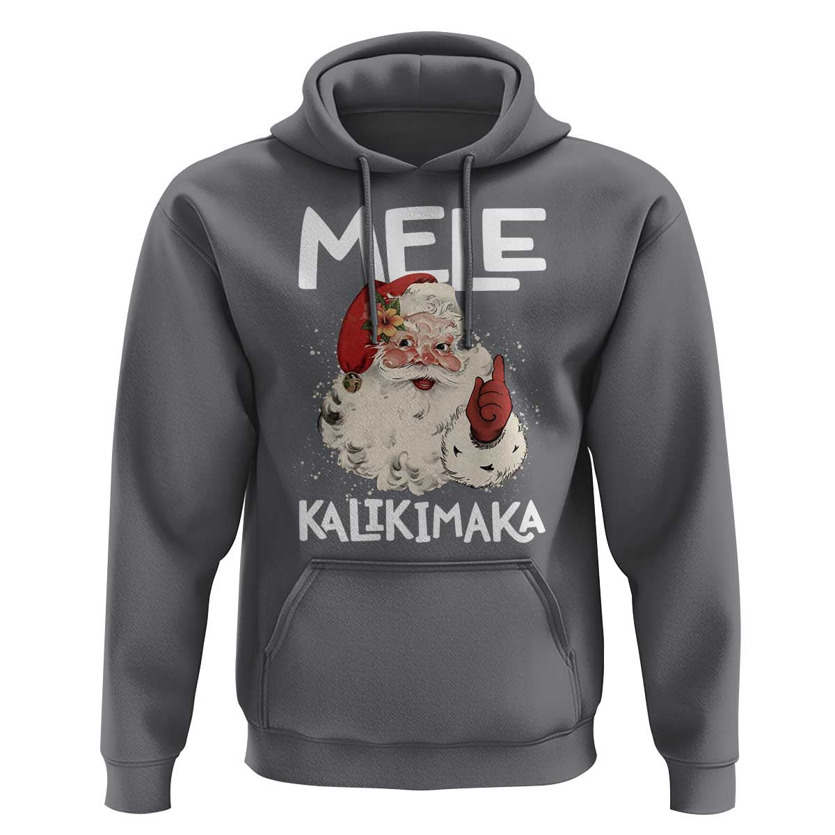 Mele Kalikimaka Hoodie Hawaii Christmas Party Santa - Wonder Print Shop
