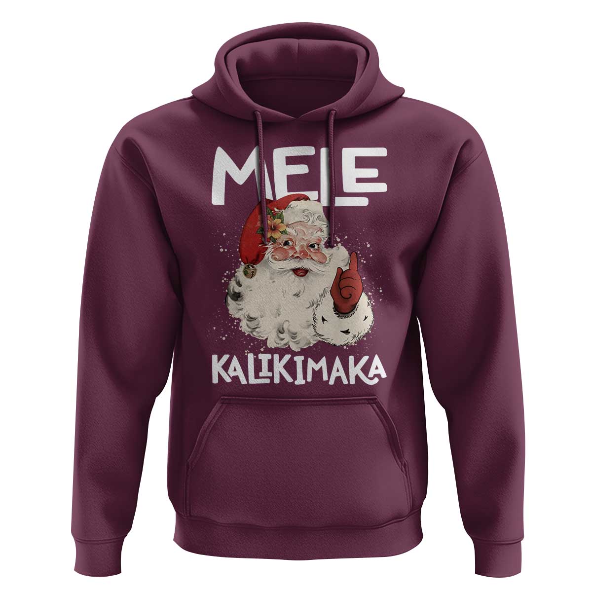 Mele Kalikimaka Hoodie Hawaii Christmas Party Santa - Wonder Print Shop