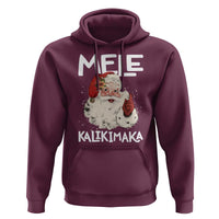 Mele Kalikimaka Hoodie Hawaii Christmas Party Santa - Wonder Print Shop