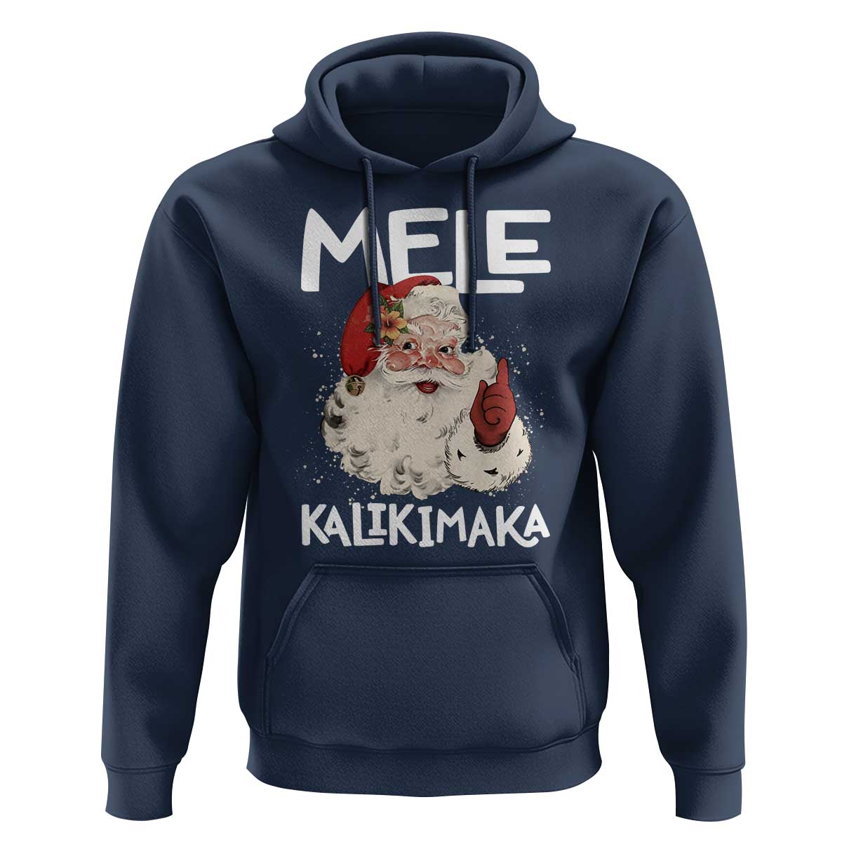 Mele Kalikimaka Hoodie Hawaii Christmas Party Santa - Wonder Print Shop
