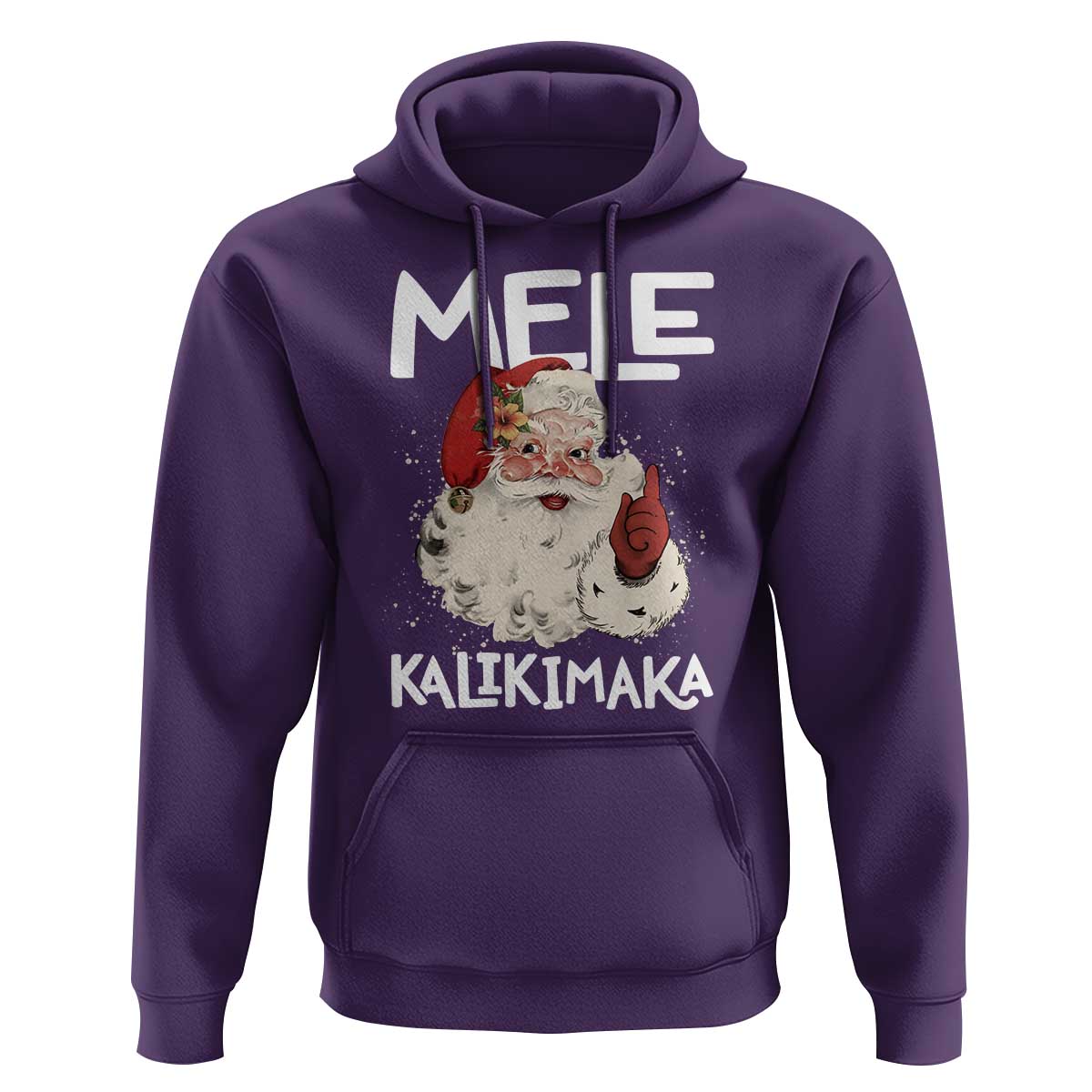 Mele Kalikimaka Hoodie Hawaii Christmas Party Santa - Wonder Print Shop