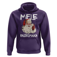 Mele Kalikimaka Hoodie Hawaii Christmas Party Santa - Wonder Print Shop