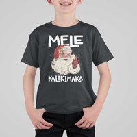 Mele Kalikimaka T Shirt For Kid Hawaii Christmas Party Santa - Wonder Print Shop