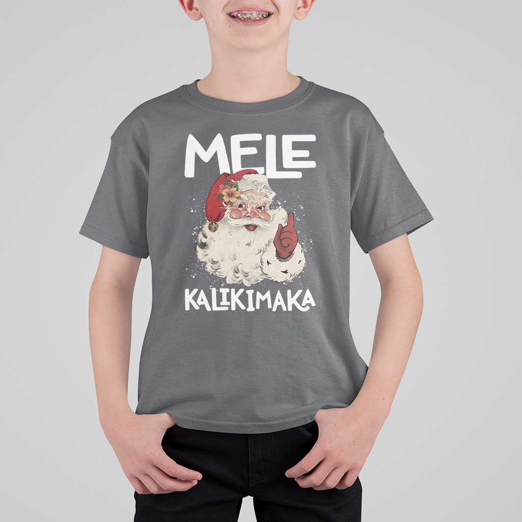 Mele Kalikimaka T Shirt For Kid Hawaii Christmas Party Santa - Wonder Print Shop