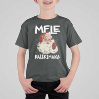 Mele Kalikimaka T Shirt For Kid Hawaii Christmas Party Santa - Wonder Print Shop
