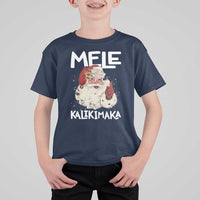 Mele Kalikimaka T Shirt For Kid Hawaii Christmas Party Santa - Wonder Print Shop
