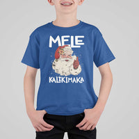 Mele Kalikimaka T Shirt For Kid Hawaii Christmas Party Santa - Wonder Print Shop