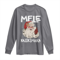 Mele Kalikimaka Long Sleeve Shirt Hawaii Christmas Party Santa - Wonder Print Shop