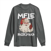 Mele Kalikimaka Long Sleeve Shirt Hawaii Christmas Party Santa - Wonder Print Shop