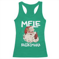 Mele Kalikimaka Racerback Tank Top Hawaii Christmas Party Santa - Wonder Print Shop