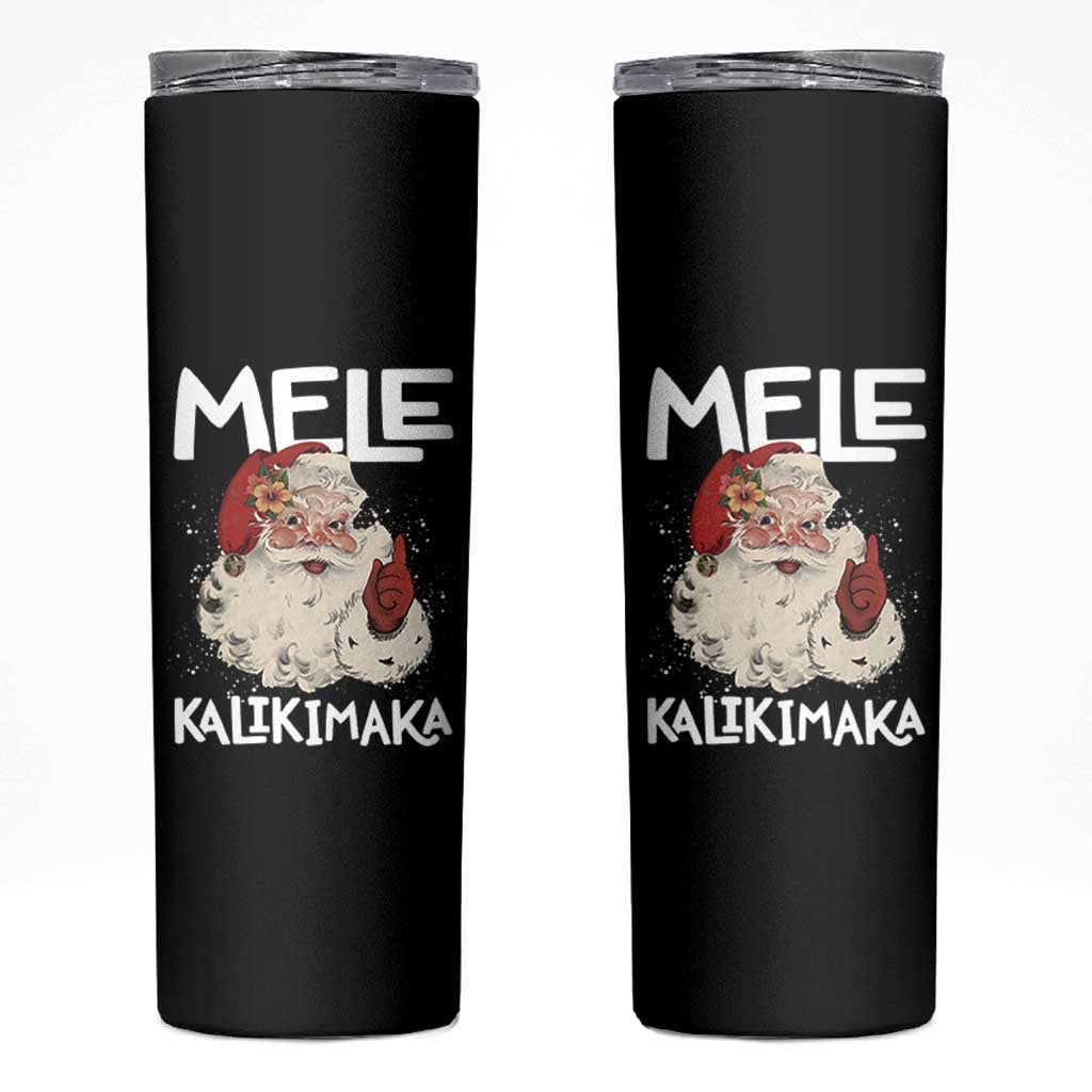 Mele Kalikimaka Skinny Tumbler Hawaii Christmas Party Santa - Wonder Print Shop
