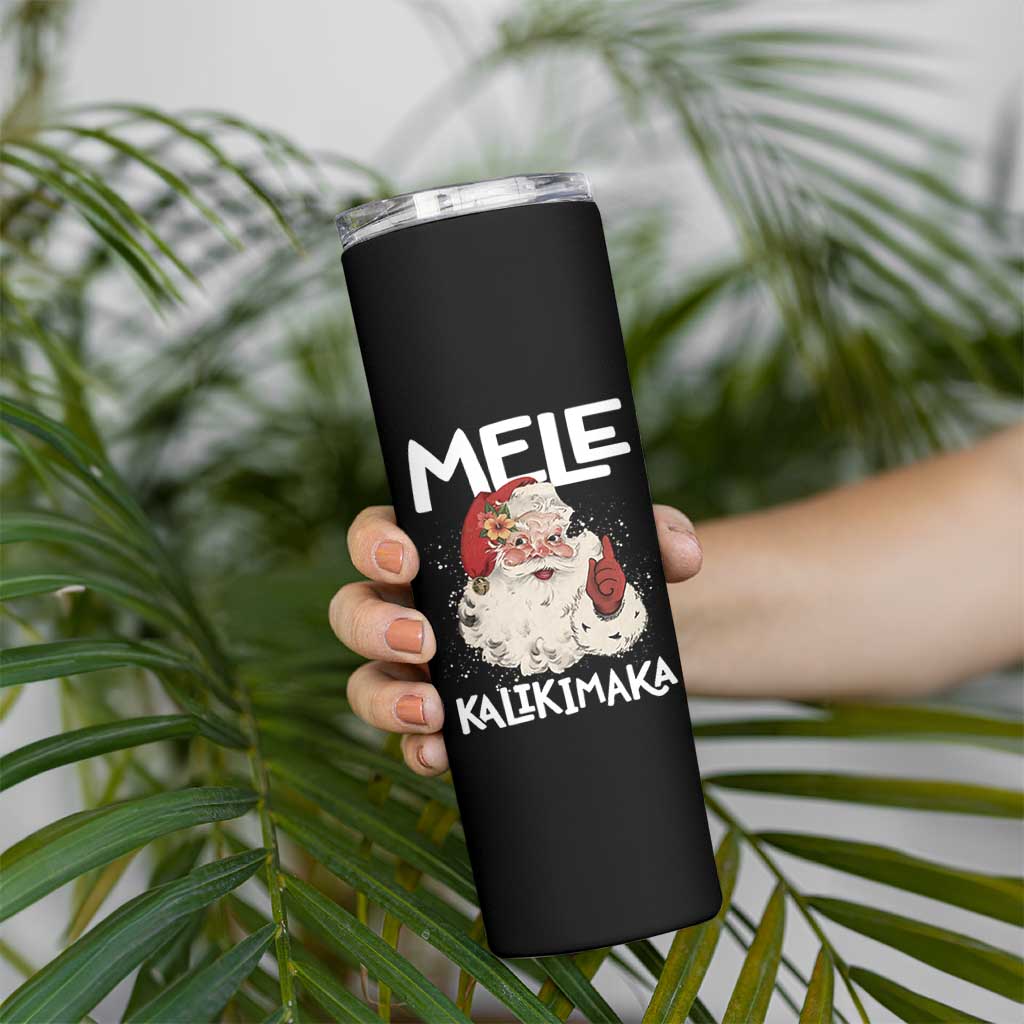 Mele Kalikimaka Skinny Tumbler Hawaii Christmas Party Santa - Wonder Print Shop