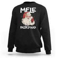 Mele Kalikimaka Sweatshirt Hawaii Christmas Party Santa - Wonder Print Shop