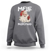 Mele Kalikimaka Sweatshirt Hawaii Christmas Party Santa - Wonder Print Shop