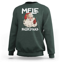 Mele Kalikimaka Sweatshirt Hawaii Christmas Party Santa - Wonder Print Shop