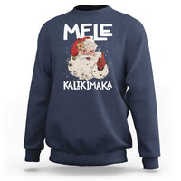 Mele Kalikimaka Sweatshirt Hawaii Christmas Party Santa - Wonder Print Shop