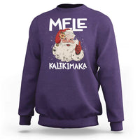 Mele Kalikimaka Sweatshirt Hawaii Christmas Party Santa - Wonder Print Shop