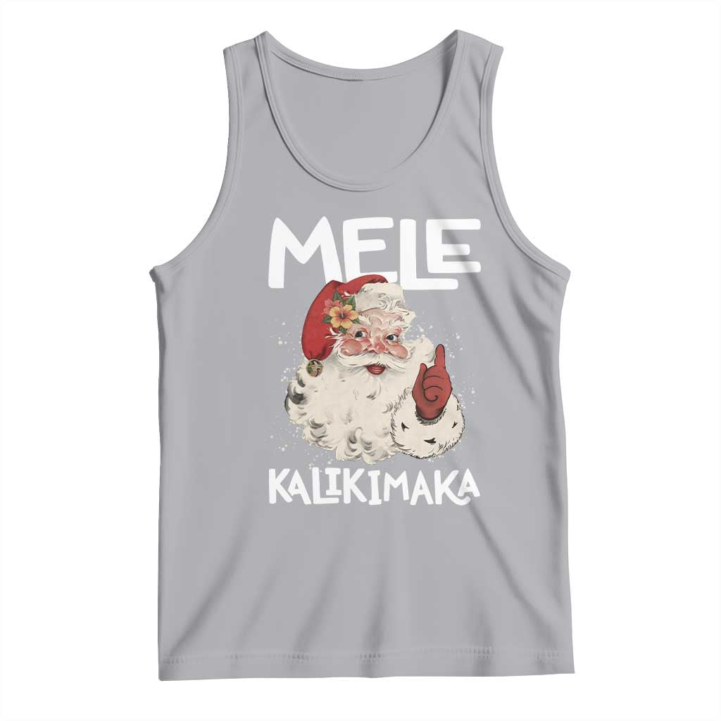 Mele Kalikimaka Tank Top Hawaii Christmas Party Santa - Wonder Print Shop