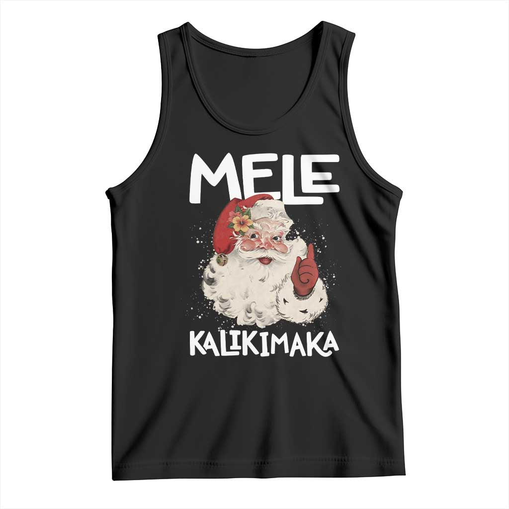 Mele Kalikimaka Tank Top Hawaii Christmas Party Santa - Wonder Print Shop