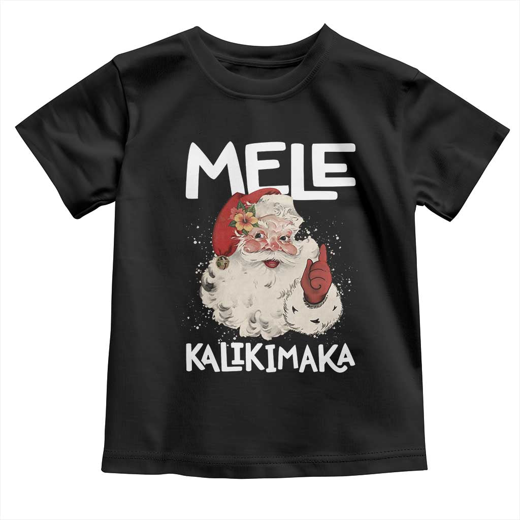 Mele Kalikimaka Toddler T Shirt Hawaii Christmas Party Santa - Wonder Print Shop