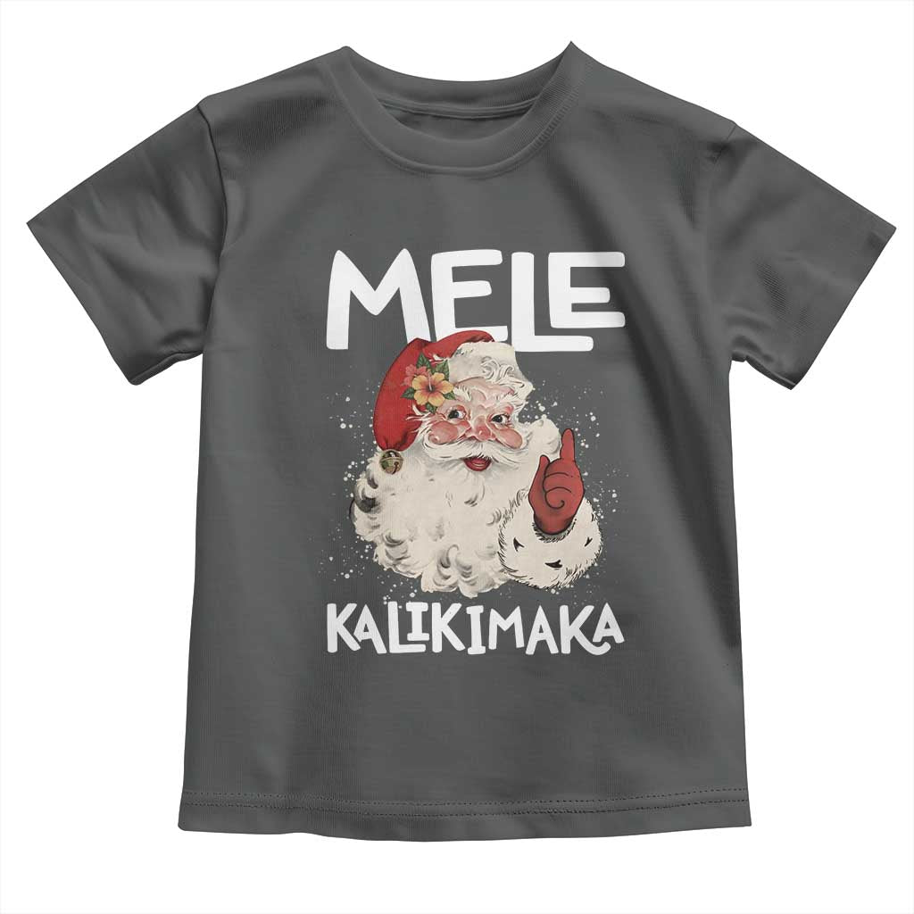 Mele Kalikimaka Toddler T Shirt Hawaii Christmas Party Santa - Wonder Print Shop