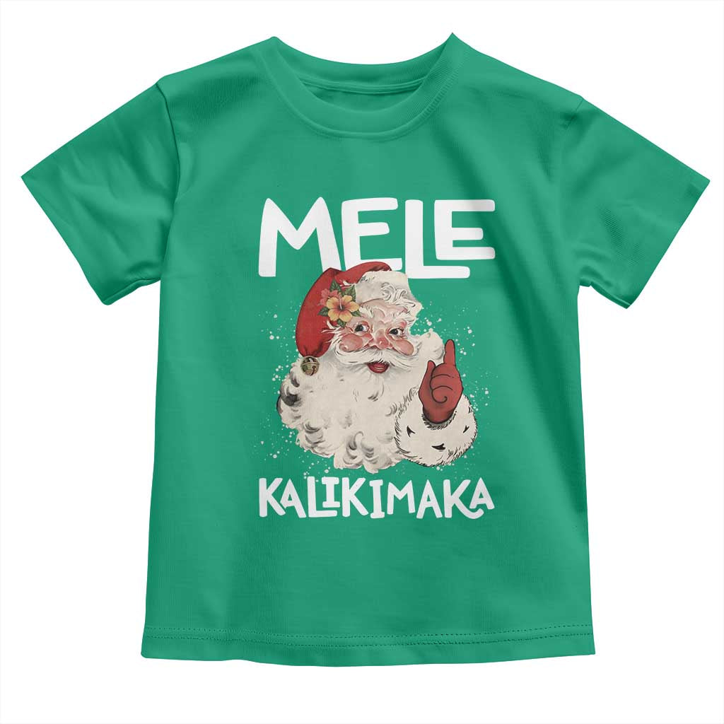 Mele Kalikimaka Toddler T Shirt Hawaii Christmas Party Santa - Wonder Print Shop