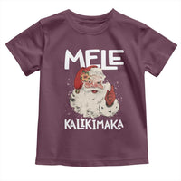 Mele Kalikimaka Toddler T Shirt Hawaii Christmas Party Santa - Wonder Print Shop