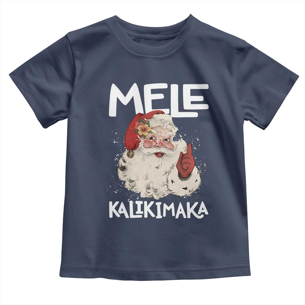 Mele Kalikimaka Toddler T Shirt Hawaii Christmas Party Santa - Wonder Print Shop