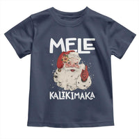 Mele Kalikimaka Toddler T Shirt Hawaii Christmas Party Santa - Wonder Print Shop