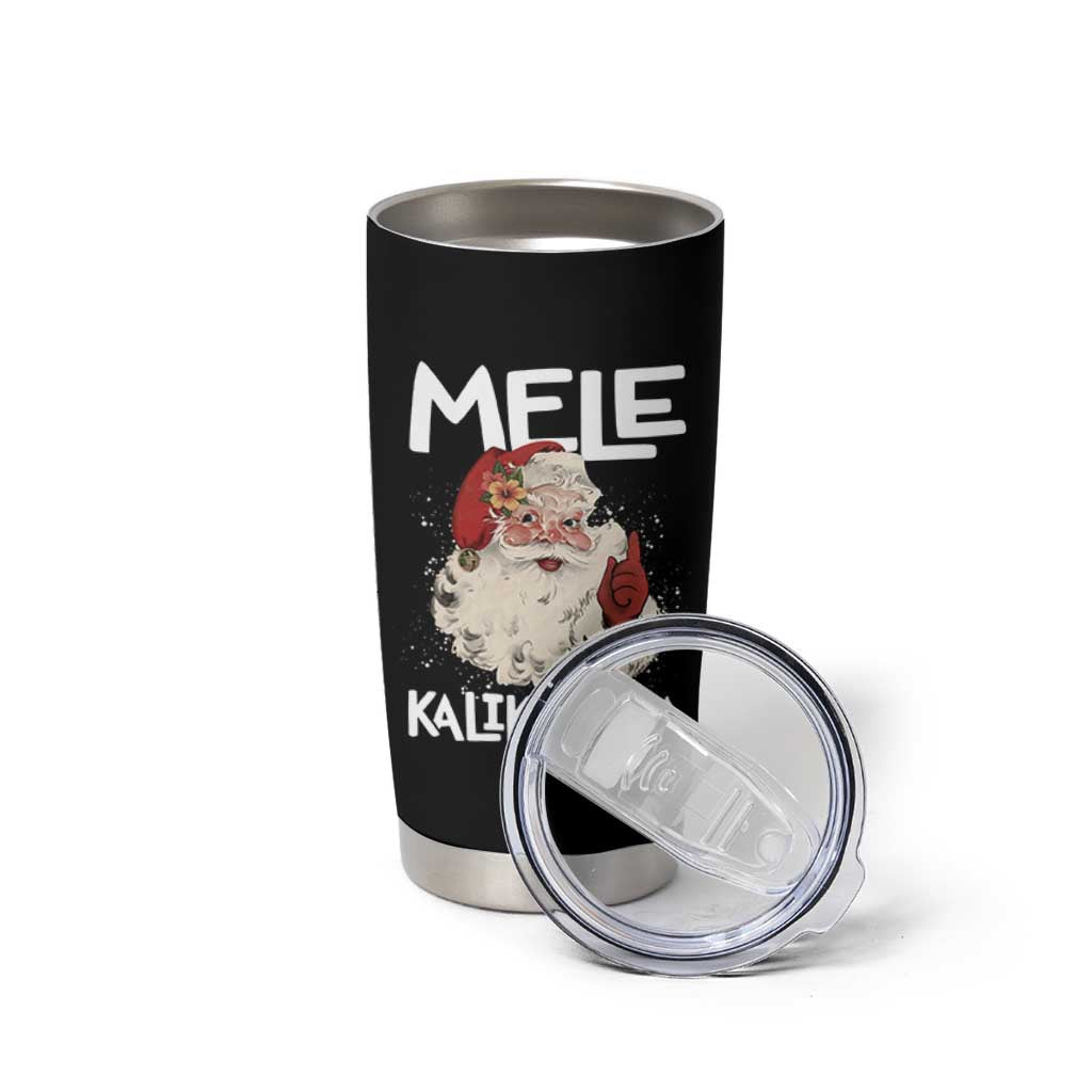 Mele Kalikimaka Tumbler Cup Hawaii Christmas Party Santa - Wonder Print Shop