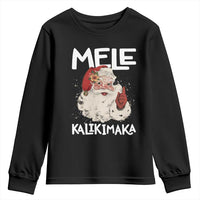 Mele Kalikimaka Youth Sweatshirt Hawaii Christmas Party Santa - Wonder Print Shop