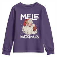 Mele Kalikimaka Youth Sweatshirt Hawaii Christmas Party Santa - Wonder Print Shop