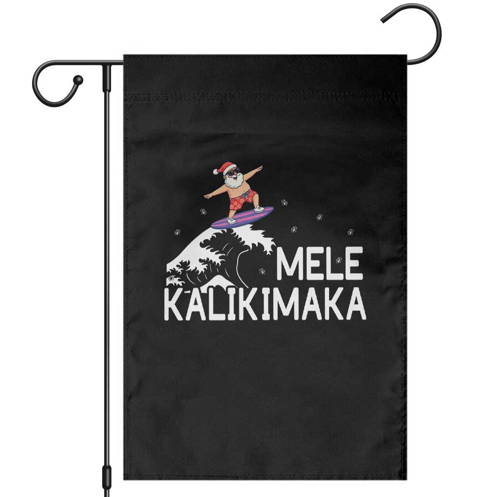 Christmas In July Surfing Santa Garden Flag Mele Kalikimaka Summer Beach Hawaii - Wonder Print Shop